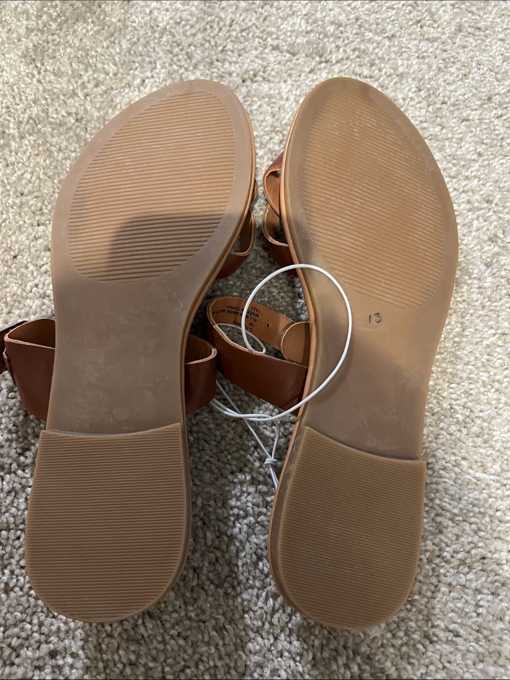 Madden Girl Tan and Brown Double-Strap Buckle Sandals - Picture 3 of 3